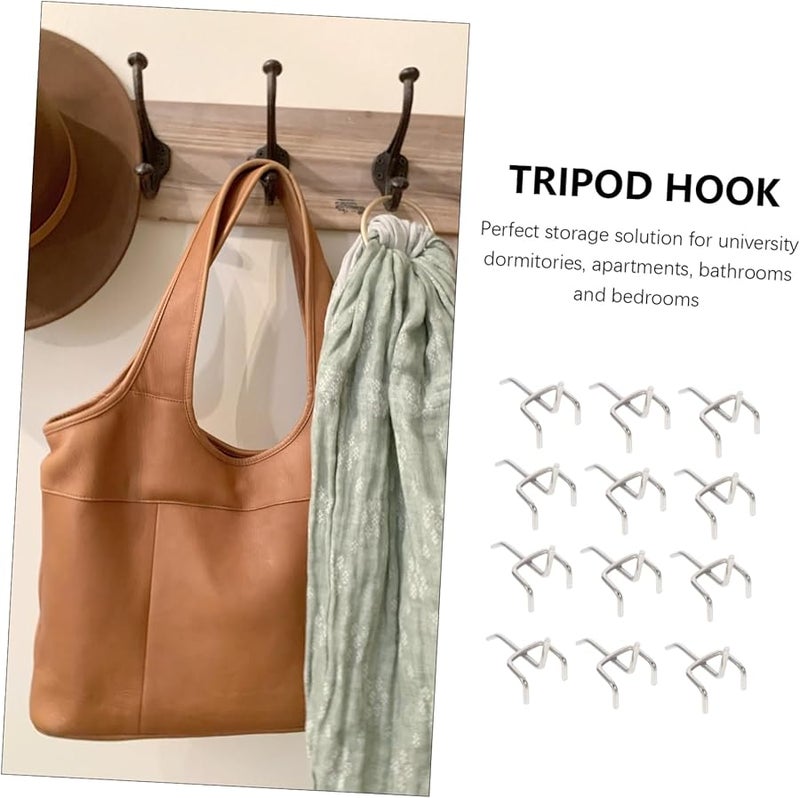 50 قطعة من علاقات الأبواب بدون حفر سهلة التركيب خطافات التخزين مقاس 5X3X2.5 سم للحمام والمطبخ والمكتب - Image 5