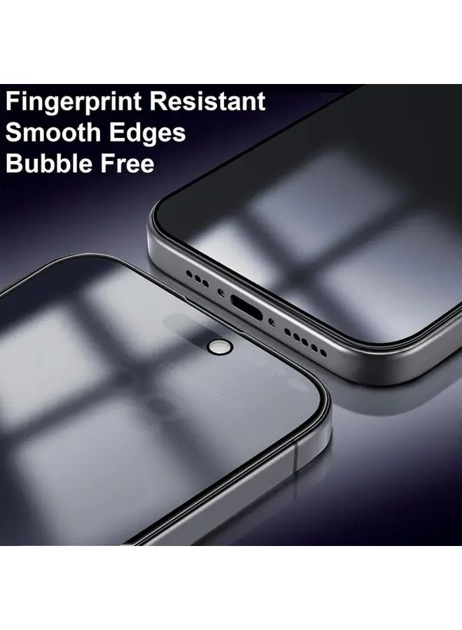 Two Pieces Privacy Screen Protector Film Compatible With iPhone 12 Pro Max Featuring 9H Tempered Glass Black - Image 4