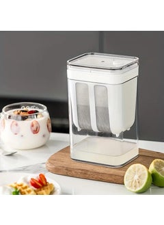 MAHNTMART Greek Yogurt Curd Maker 1100ml Fine Mesh Strainer with Lid Multifunctional Yoghurt Filter Curd Maker for Home Whey Separator Perfect for Homemade Yogurt Curd Cheese More