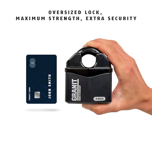 ABUS Granit 37/80 Heavy Duty Hardened Steel Padlock - Closed Shackle Lock with 1/2" Shackle - Corrosion Resistant Outdoor Lock - Made in Germany - Keyed Different - Image 2