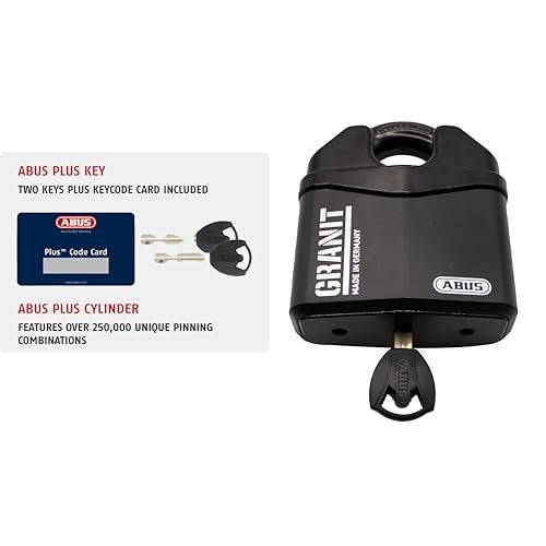 ABUS Granit 37/80 Heavy Duty Hardened Steel Padlock - Closed Shackle Lock with 1/2" Shackle - Corrosion Resistant Outdoor Lock - Made in Germany - Keyed Different - Image 5