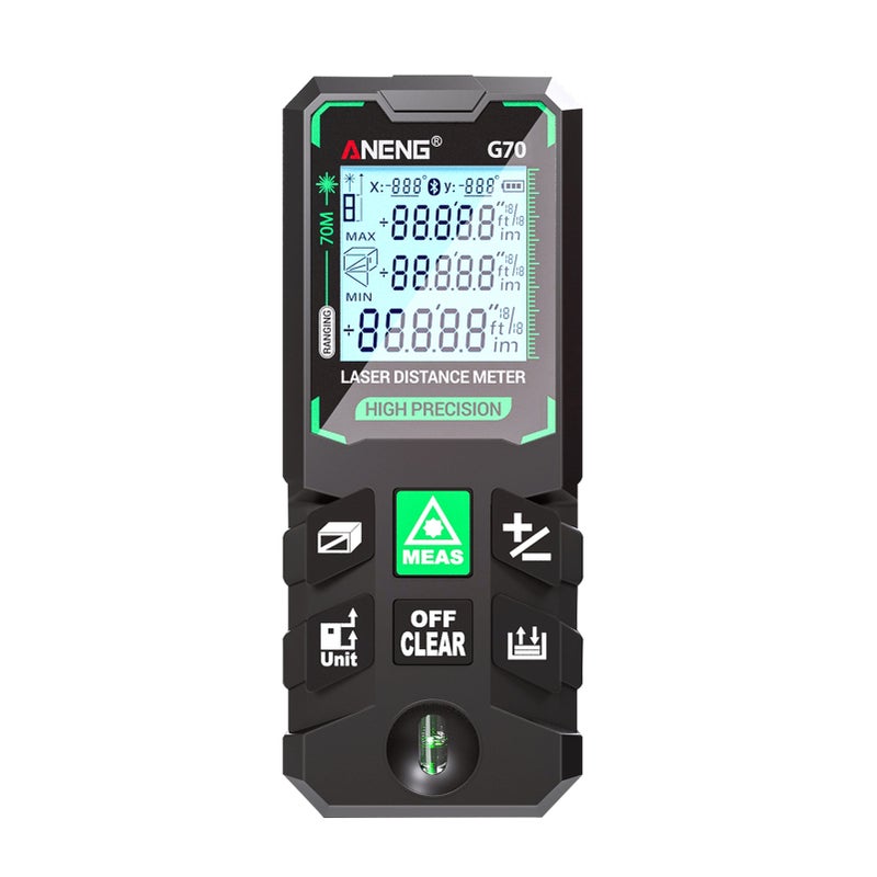 ANENG G70 Smart High-Precision Rangefinder Green Distance Meter 30 Set of Data Storage Autonomous Calibration Multi-function Tool - Image 1