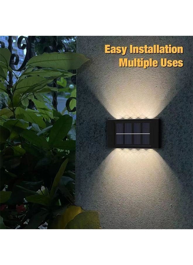 Generic LED Solar Wall Lights Outdoor 2 Pack 10 Fence Lights Waterproof Security Night Sensor Light for Pathway Porch Yard Garage Garden Walkway Driveway  - Image 4