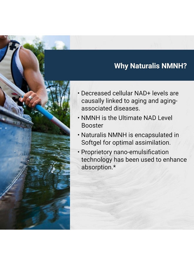 Naturalis NMNH (بديل NMN النشط) دihydronicotinamide Mononucleotide 300mg - قد يعزز مستويات NAD+ بشكل أفضل ويدعم - مستحلب نانو في زيت MCT لامتصاص أفضل - 120 كبسولة لينة - Image 5