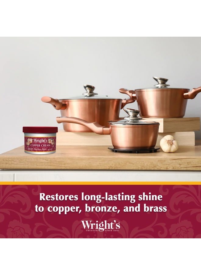 Wright's Copper Cream Cleaner - 8 Ounce 2 Pack with Polishing Cloth - Gently Cleans and Removes Tarnish without Scratching - Image 4