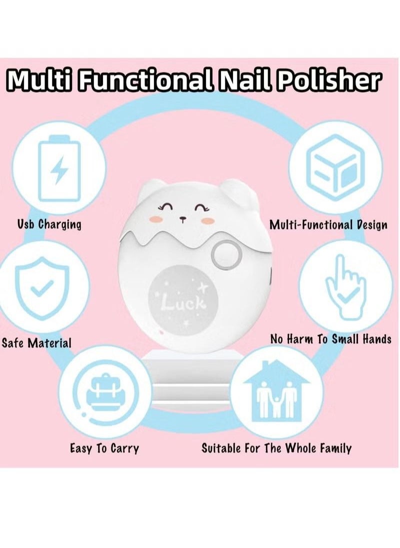 Generic - Electric Automatic Nail Clipper with Light & 2 Speeds,Fingernail Cutter and File 2 in 1 Design, Nail Scraps Storage,USB Rechargeable Safety Fingernail Trimmer for Baby, Kids, Seniors and Adult - Image 1