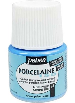 Pebeo Porcelaine 150 Bakeable Paint 23 Opaline Blue 
