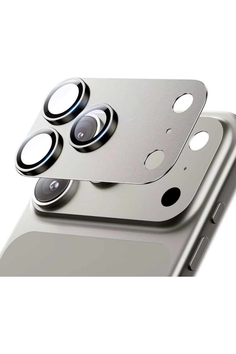 For iPhone 17ProMax Gray NNBILI For Phone 17 Pro Max Camera Lens Protector Strong Adsorption Metal 9