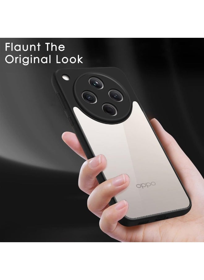 جراب حماية ممتص للصدمات لهاتف Oppo Find X8 5G مصنوع من السيليكون TPU ومتين للغاية وآمن للغاية مع كاميرا مثالية باللون الأسود