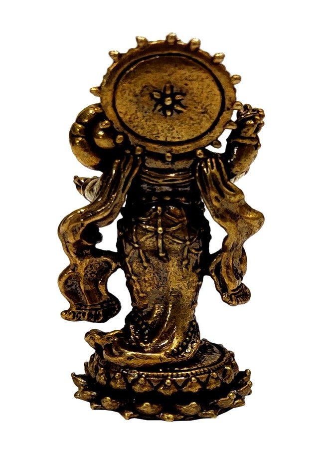 بيربلديب تمثال غانيشا النادر المصغر المصنوع من النحاس الأصفر من بيربلديب وهو ينشر العملات الذهبية دان فارشا: تمثال قابل للتحصيل ذو صنعة دقيقة للغاية لجلب الرخاء والثروة (12698Q) - Image 5
