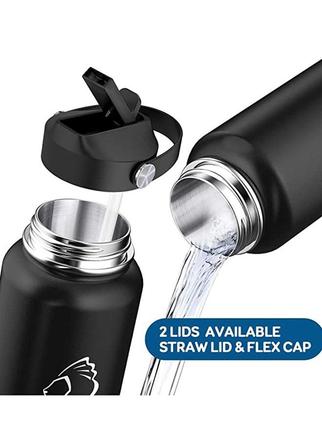 Taiahiro - Stainless Steel Water Bottle (Cold for 48 Hrs, Hot for 24 Hrs)Vacuum Insulated Water Bottle with Straw Lid and Flex Cap (Double Wall, Wide Mouth, BPA Free, Leak Proof, Sweat Free) - Image 1
