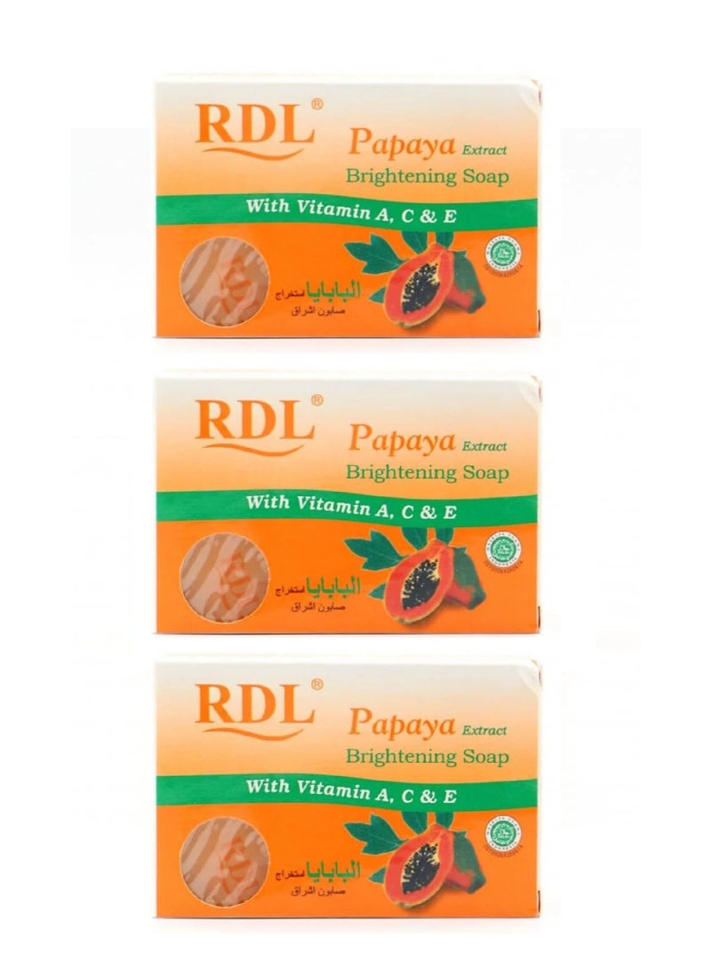 ار دي ال 3 قطع من صابون اشراق بخلاصة البابايا - 128 جم - Image 2