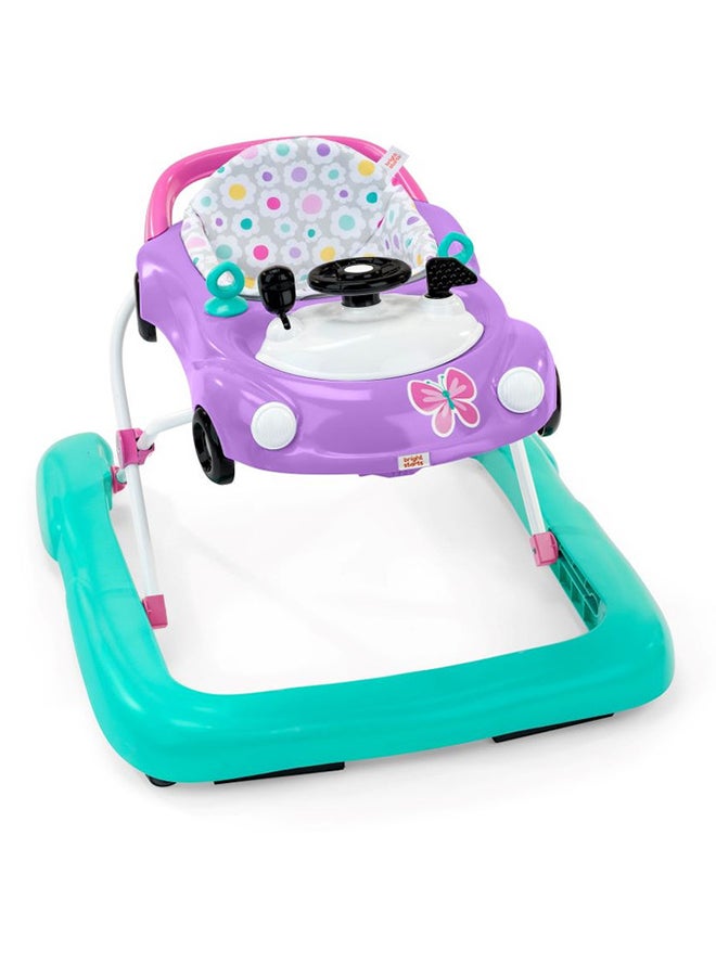 Bright Starts 3-In-1 Little Speedster Car Walker, Purple Power, Baby Activity Walker For Girls/Boys, 6 Months+ - Image 1