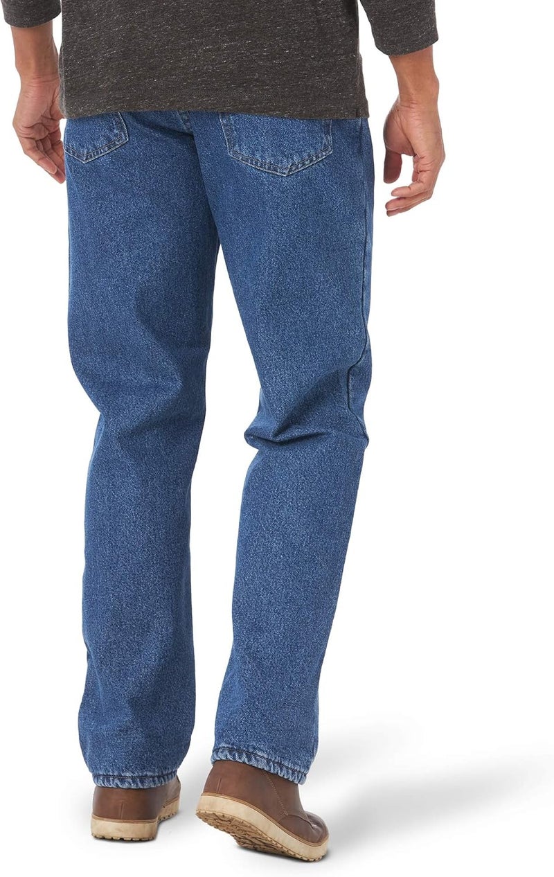 Wrangler Authentics Men's Fleece Lined 5 Pocket Pant - Stonewash - 32W X 34L - Image 3