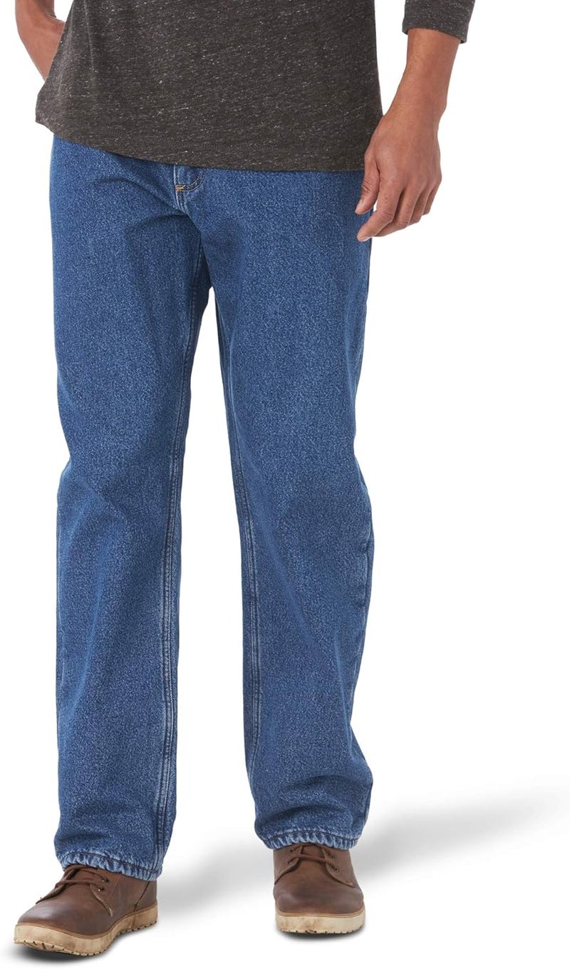 Wrangler Authentics Men's Fleece Lined 5 Pocket Pant - Stonewash - 32W X 34L - Image 4