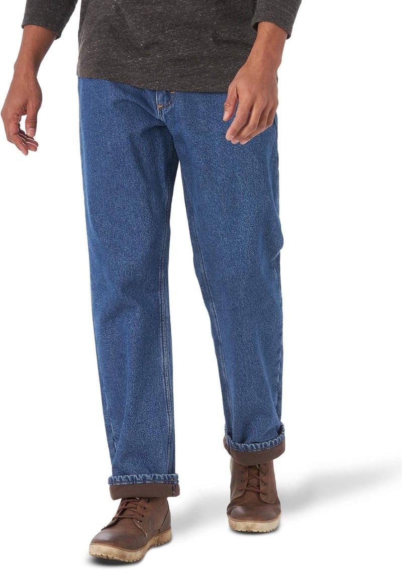 Wrangler Authentics Men's Fleece Lined 5 Pocket Pant - Stonewash - 32W X 34L - Image 1