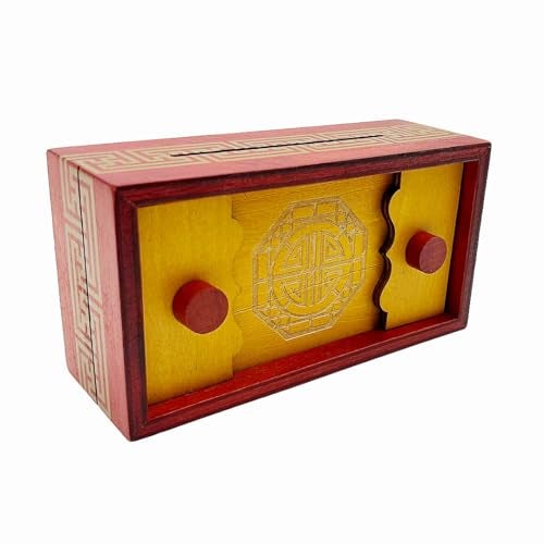 Project Genius Emperors Chest Classic Wooden Brainteaser Puzzle Box Gift for Kids 8 Teens and Adults Hidden Compartment for Gift Cards and Cash