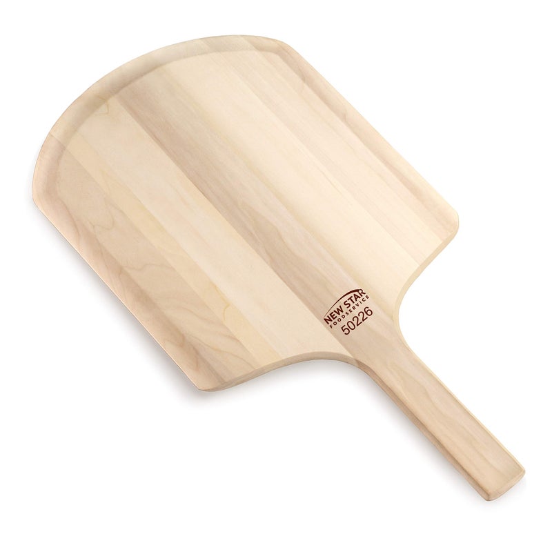 New Star Foodservice 50226 Restaurant-Grade Wooden Pizza Peel, 14" L x 12" W Plate, with 8" L Wooden Handle, 22" Overall Length - Image 2
