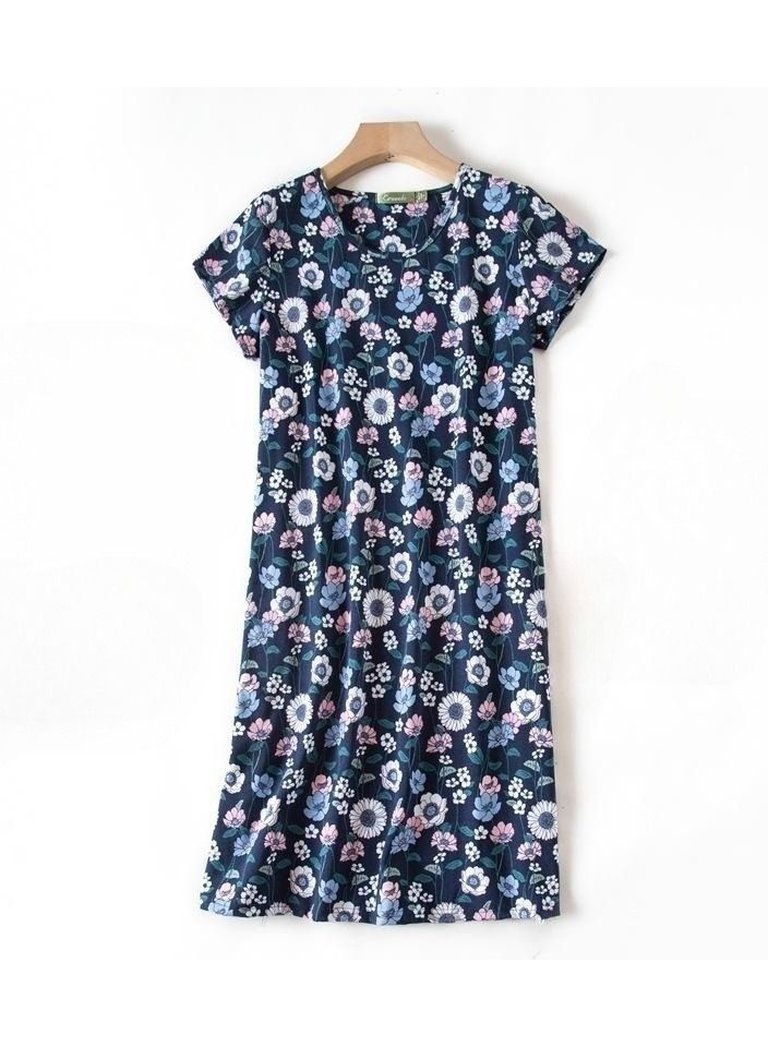 Cute Cartoon Cotton Homewear Knitted Sweet Large Short Sleeve Round Neck Pajamas - Image 1
