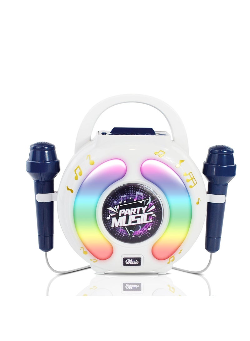 Excefore Karaoke Machine for Kids & Adults, with 2 Microphones, Portable Karaoke Machine with LED Light and Voice Changing Effects, Microphones Toy for Age 4-12 Kids Boys Girls Families Birthday Party  - Image 1