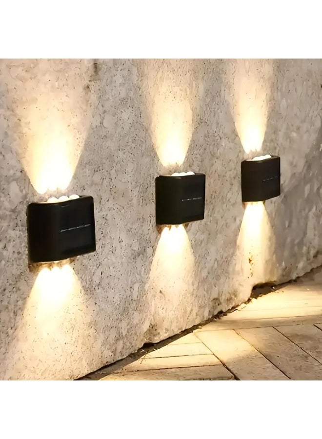 Generic 2PCS Solar Ligh Led Lights Outdoor Sun Light Garden Street Landscape Balcony Decoration Solar Wall Light Outdoor Easy To Install For Garden Driveway Access Wall Lights  - Image 1