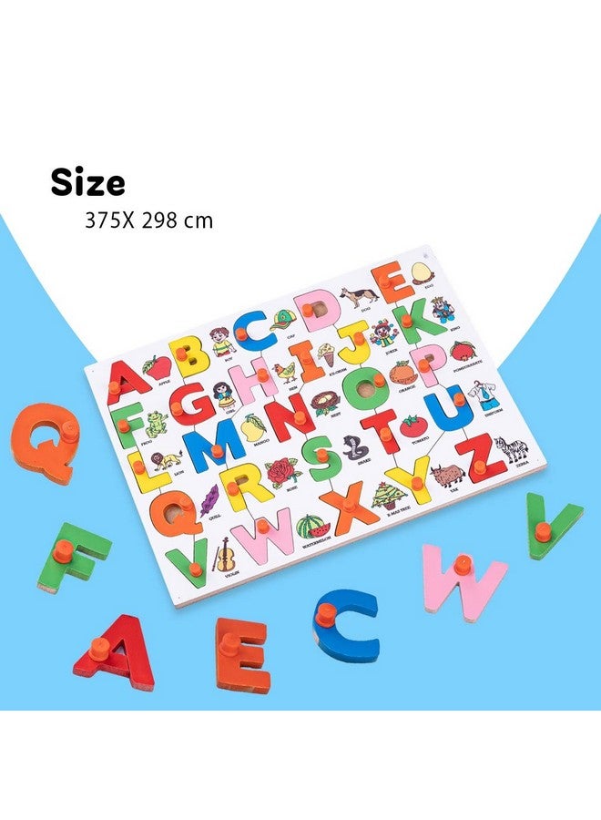 بيبي ألعاب ألغاز أبجدية خشبية من بايبي للأطفال، ألعاب أبجدية مع صور لتعلم الأطفال | ألعاب لوحية تعليمية، مكعبات ألغاز، ألعاب أطفال للأولاد والبنات من عمر 3 سنوات فما فوق - Image 2