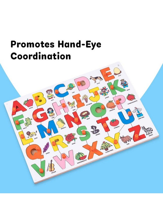 بيبي ألعاب ألغاز أبجدية خشبية من بايبي للأطفال، ألعاب أبجدية مع صور لتعلم الأطفال | ألعاب لوحية تعليمية، مكعبات ألغاز، ألعاب أطفال للأولاد والبنات من عمر 3 سنوات فما فوق - Image 5