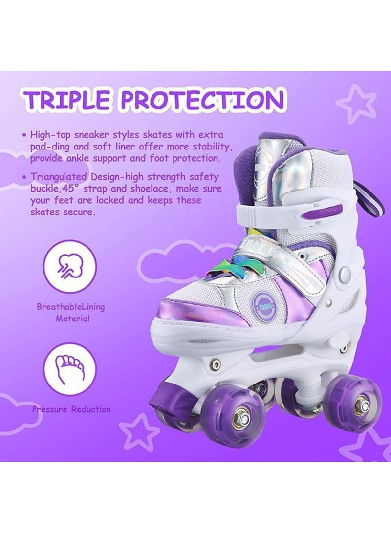 MONOGUE Adjustable Roller Skates with All Wheels Light up for Girls and Boys - Image 4