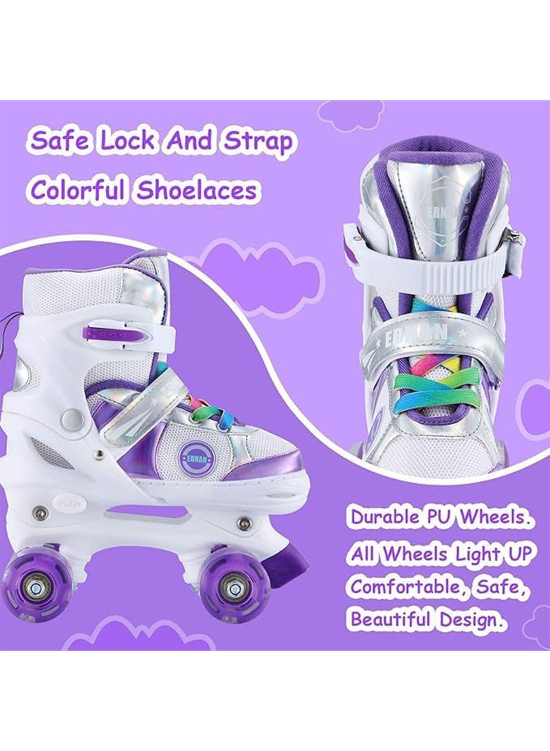 MONOGUE Adjustable Roller Skates with All Wheels Light up for Girls and Boys - Image 3