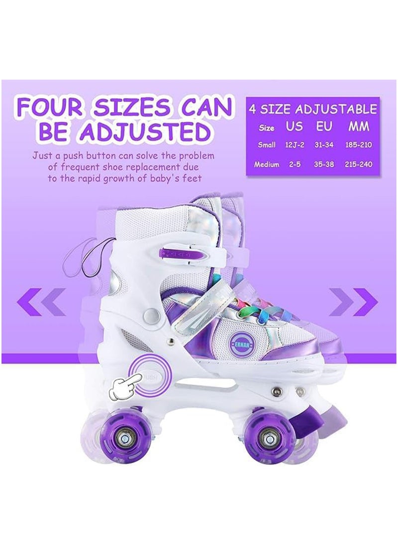 MONOGUE Adjustable Roller Skates with All Wheels Light up for Girls and Boys - Image 2