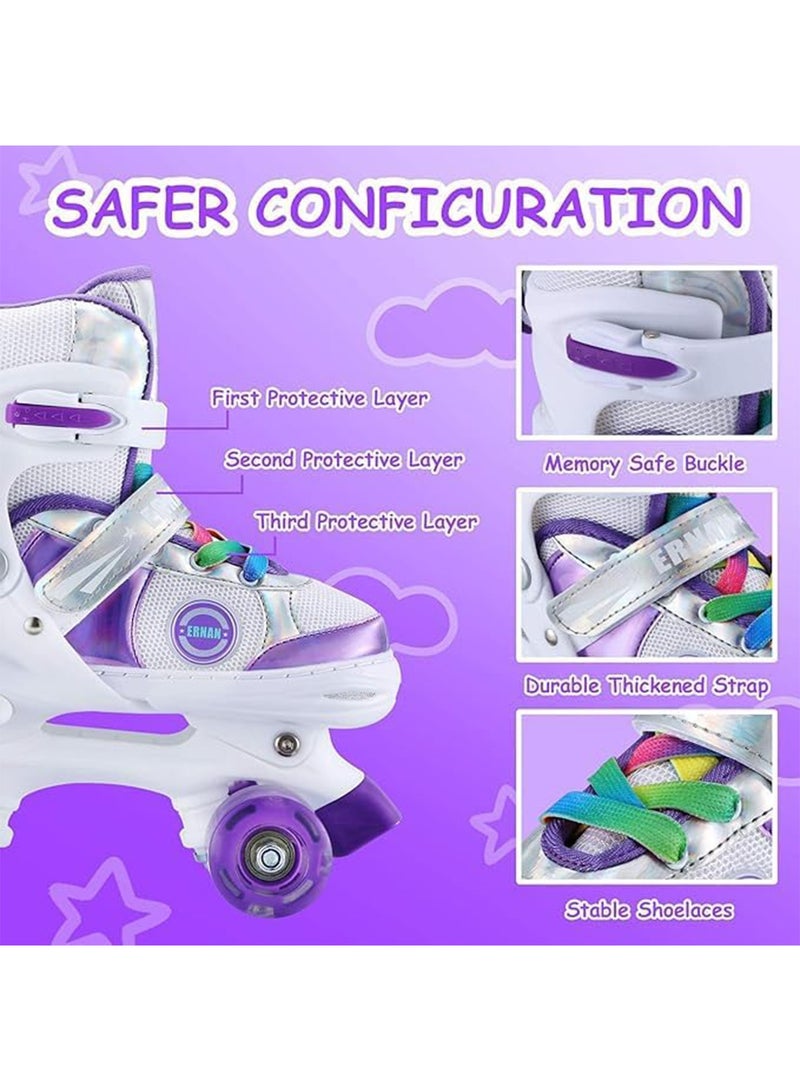 MONOGUE Adjustable Roller Skates with All Wheels Light up for Girls and Boys - Image 5