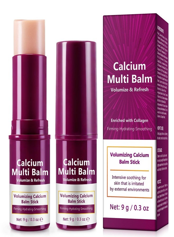 KITNOBLIS Calcium Multi Solid Balm Stick, Collagen Hydrating Face Care, Moisturizing & Skin Smoothing Skincare, Portable On-the-Go Solid Balm (2 PCS) - Image 1