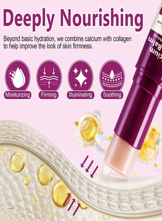 KITNOBLIS Calcium Multi Solid Balm Stick, Collagen Hydrating Face Care, Moisturizing & Skin Smoothing Skincare, Portable On-the-Go Solid Balm (2 PCS) - Image 5
