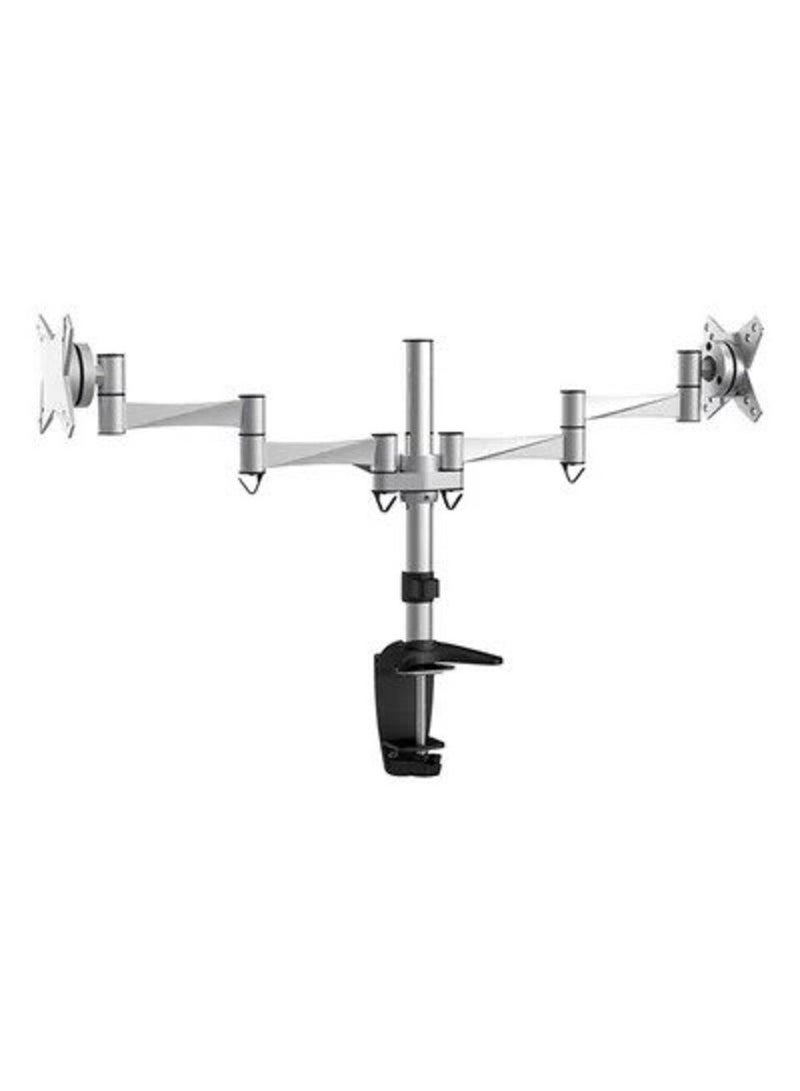 Dual Monitor Stand Clamp 13 – 27inch Silver