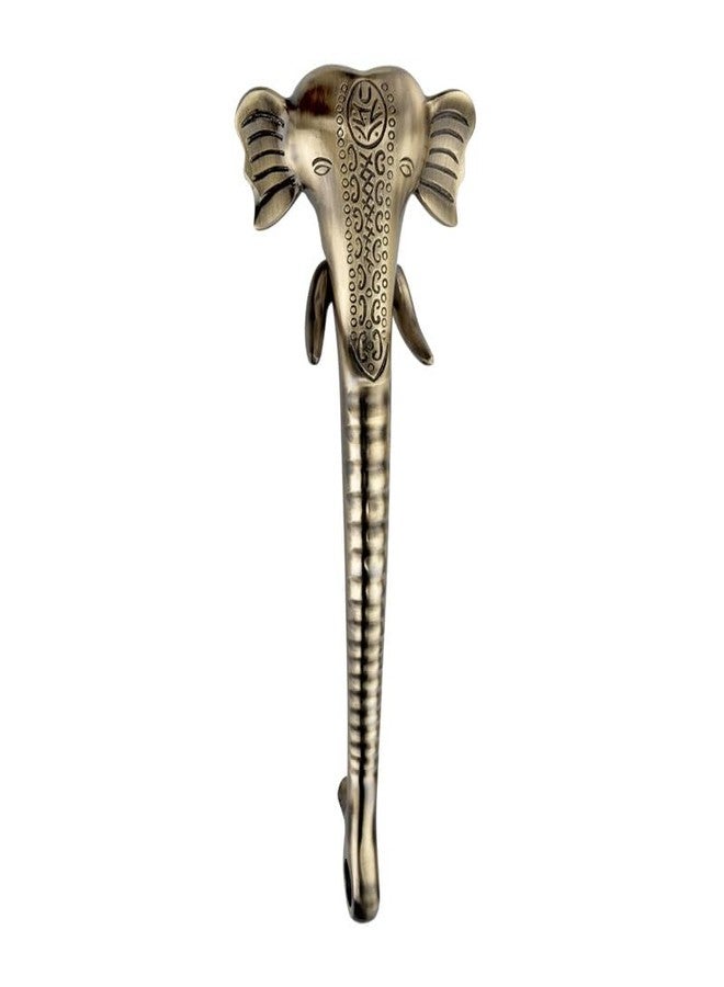 Full Art 15 inches Elephant Antique Aluminium Door Handle for Door Front - Brass Antiique Touch for Home Aluminium Door Handle for Front Door (Full Ant). - Image 1