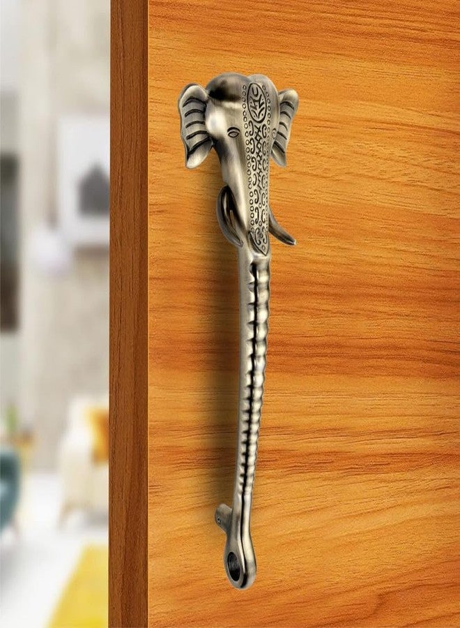 Full Art 15 inches Elephant Antique Aluminium Door Handle for Door Front - Brass Antiique Touch for Home Aluminium Door Handle for Front Door (Full Ant). - Image 5