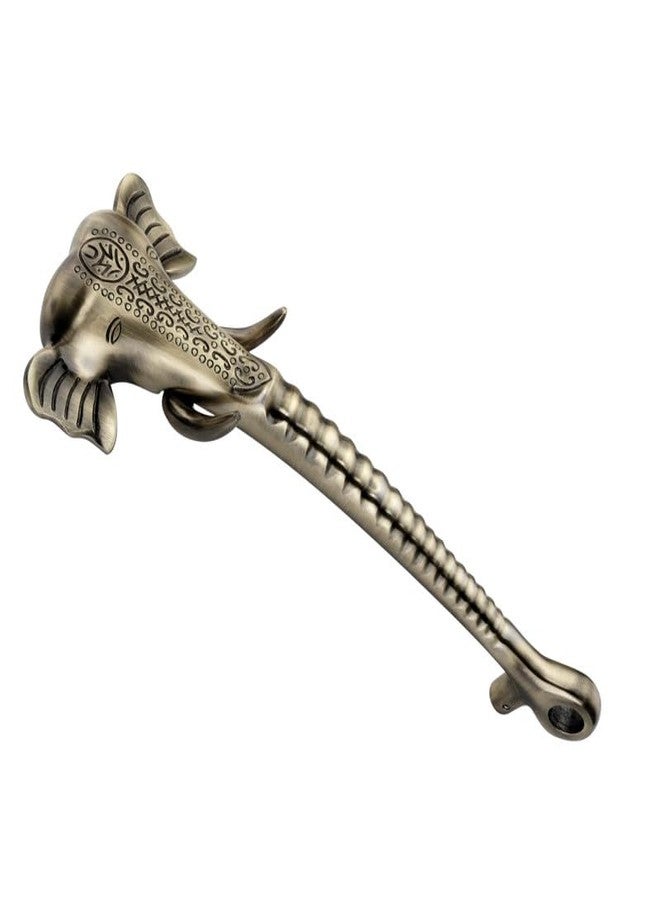 Full Art 15 inches Elephant Antique Aluminium Door Handle for Door Front - Brass Antiique Touch for Home Aluminium Door Handle for Front Door (Full Ant). - Image 2