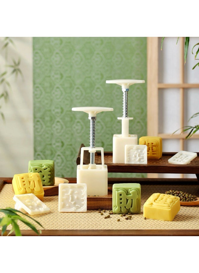 Mooncake Mold Mung Bean Cake Dim Sum Supplementary Food Pressing Ice-skin Mooncake Baking Hand-pressed Household Styling Abrasive Tool-Color - Image 4