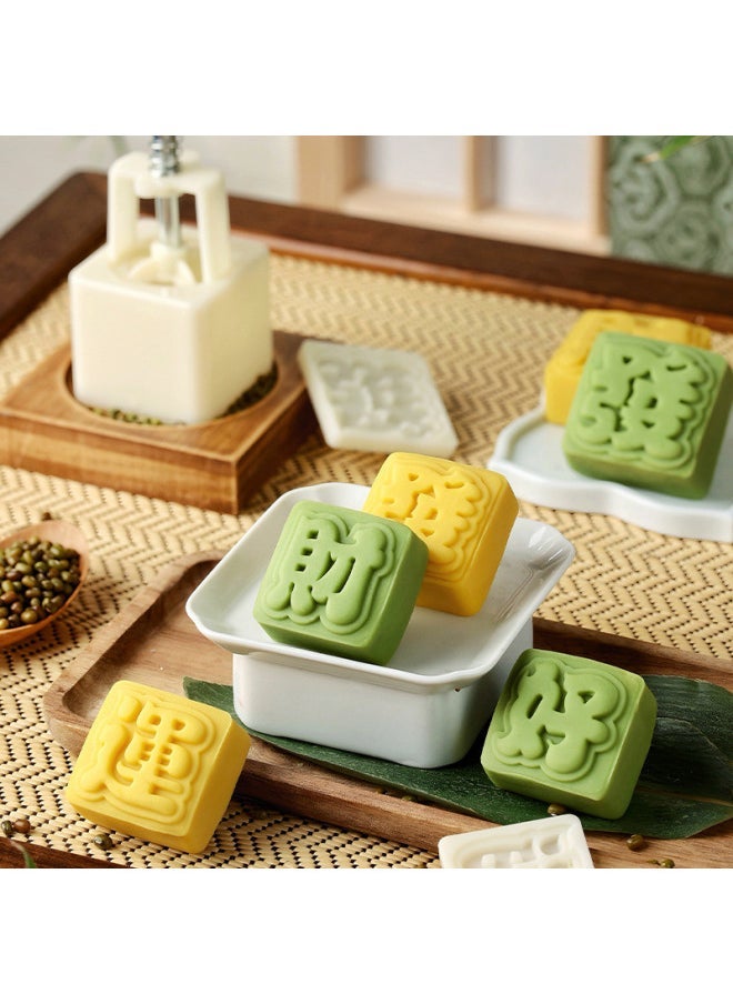 Mooncake Mold Mung Bean Cake Dim Sum Supplementary Food Pressing Ice-skin Mooncake Baking Hand-pressed Household Styling Abrasive Tool-Color - Image 2