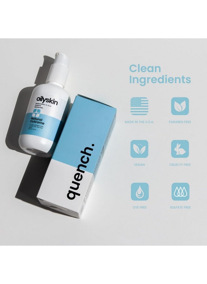 natural outcome - Natural Outcome Oily Skin Moisturizer | Oil Free Daily Facial Moisturizer Gel w/Hyaluronic Acid | Watermelon & Aloe Vera Hydrating Face Lotion | Non-Greasy Lotion for Oily Skin Types | 4 oz - Image 1