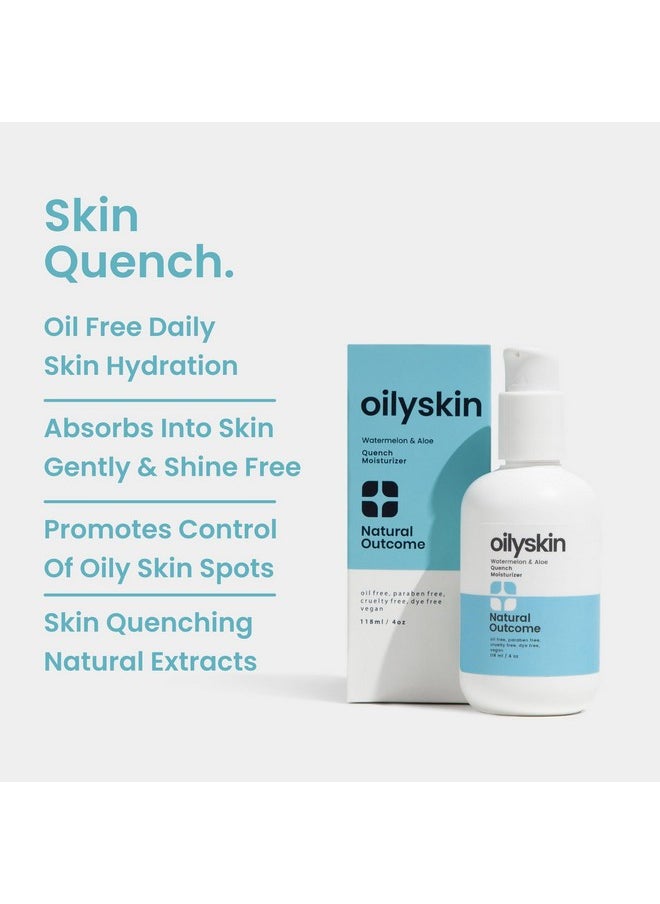 natural outcome - Natural Outcome Oily Skin Moisturizer | Oil Free Daily Facial Moisturizer Gel w/Hyaluronic Acid | Watermelon & Aloe Vera Hydrating Face Lotion | Non-Greasy Lotion for Oily Skin Types | 4 oz - Image 1