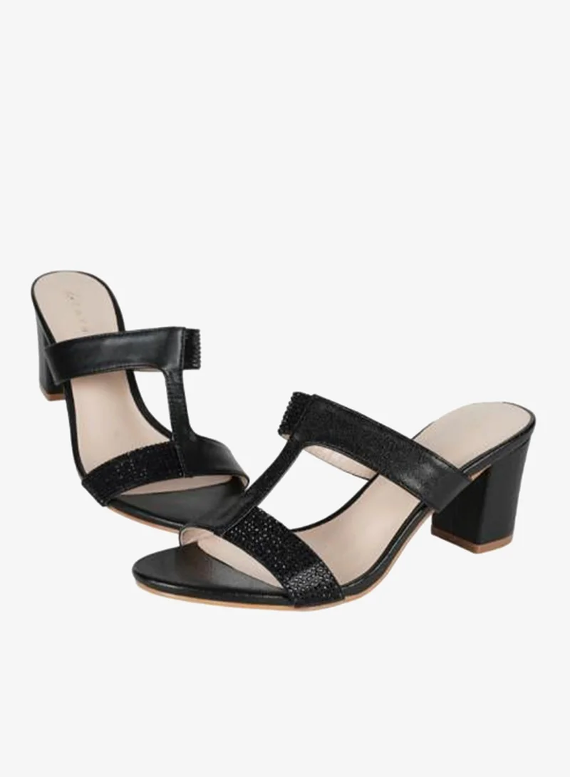 Zayna Black 221-228 Zayna Ladies Block Heel Sandals 2G5957-523 Black for Women | Best Price UAE