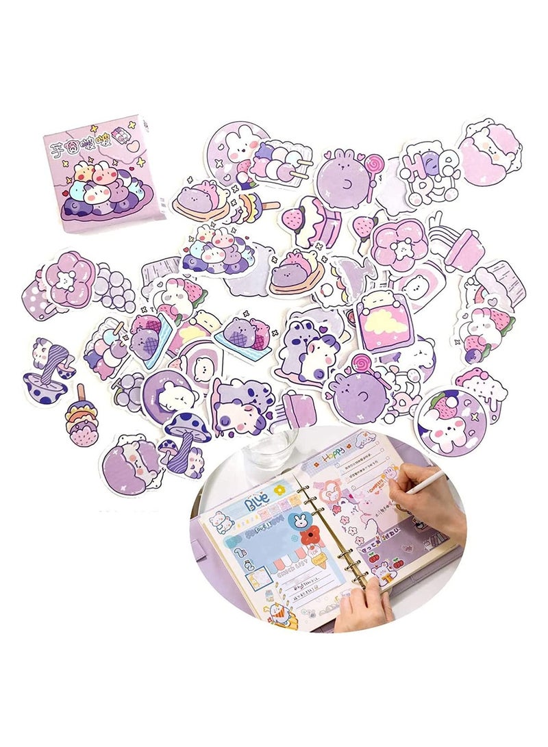 Y&D Scrapbook Stickers, Cute Cartoon Rabbits Decoration Stickers for Planners, Gift Packing Scrapbooking Album Planner Journal Arts DIY Craft (300pcs and 6 Sheets Stationery Stickers)  - Image 2
