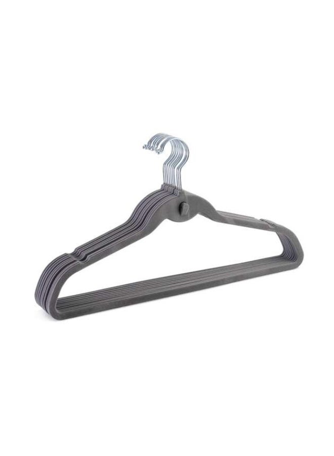 Homesmiths Velvet Hangers Grey Pack of 7 – Space-Saving and Stylish - Image 1