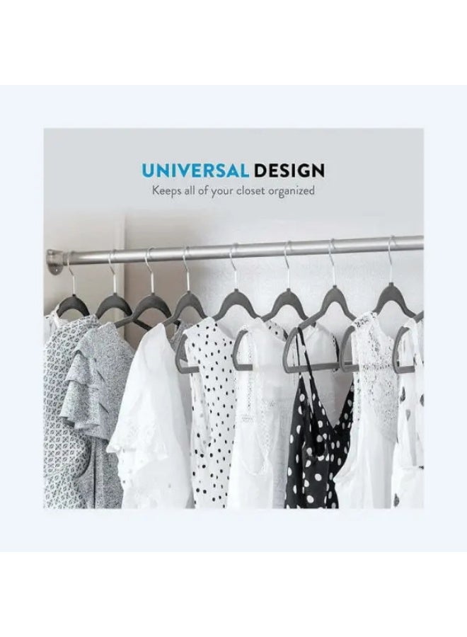 Homesmiths Velvet Hangers Grey Pack of 7 – Space-Saving and Stylish - Image 2