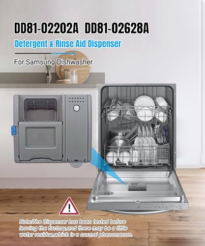 Maigoo DD81-02202A Dishwasher Rinse-Aid soap Dispenser Parts,DD81-02628A Detergent & Rinse Aid Dispenser Replacement for Samsung Dishwasher,DW80M2020US,DW80R2031US,DW80N3030US/UW/UB - Image 2