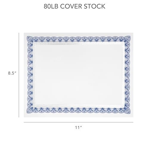 Gartner Studios Blue and Gold Foil Certificate Paper, 80lb 8.5” x 11”, 15 Count, Blue With Gold Foil (36001-S) - Image 3