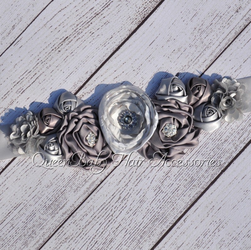 and Simple Style Children''s Headband Decorative Belt with Burnt Edge Flower Set for Maternity Photoshoot Wide Waistband Dress - Image 1