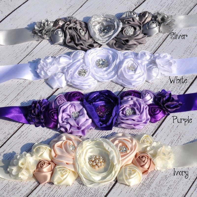 and Simple Style Children''s Headband Decorative Belt with Burnt Edge Flower Set for Maternity Photoshoot Wide Waistband Dress - Image 2