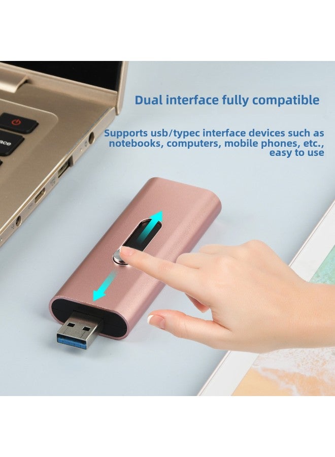 Solid State Mobile Hard Drive 1TB 2 In 1 TYPE C USB 3.2 High Speed NVME Mobile Phone Computer-Capacity:1TB-Interface:USB 3.0 - Image 2